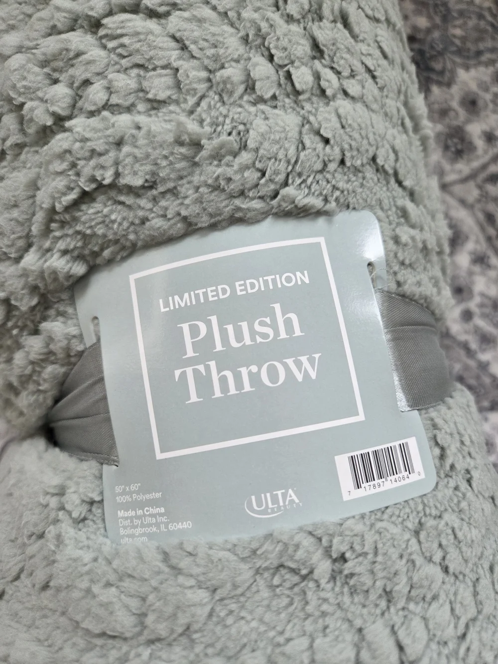 Ulta Beauty Plush Throw Blanket in Grey